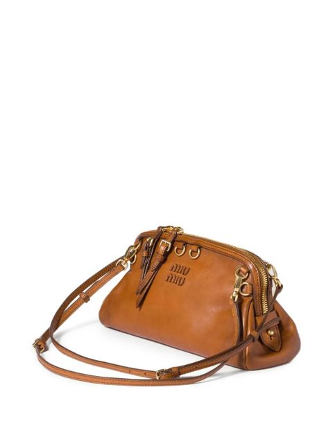 Miu Miu Caprice removable-strap leather shoulder bag - Brown