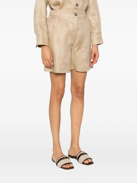Weekend Max Mara elasticated patch-pocket shorts - Neutrals
