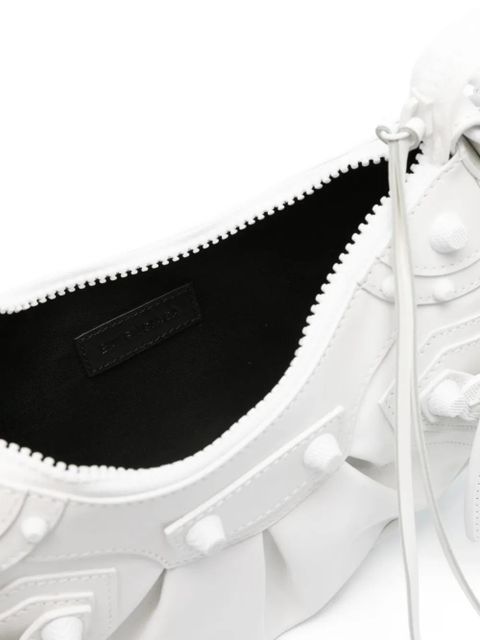 Balenciaga small Le Cagole leather shoulder bag - White