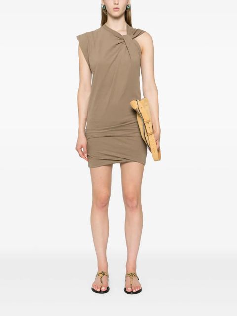 ISABEL MARANT Leany asymmetric T-shirt dress - Neutrals - zdjęcie produktu nr 2