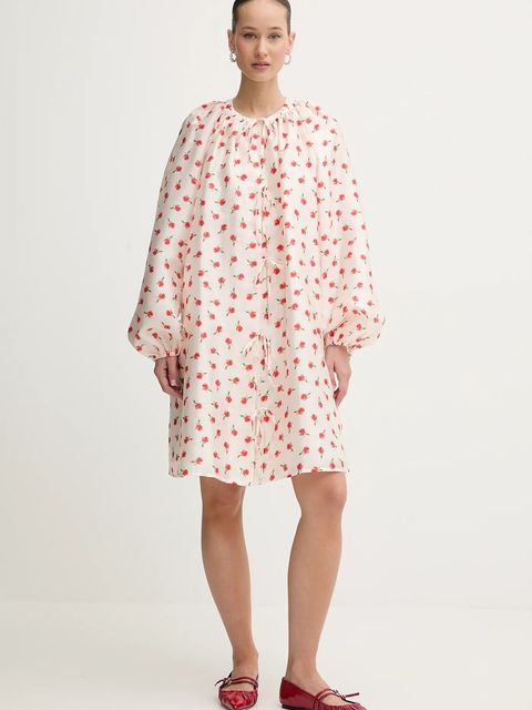 Stine Goya sukienka kolor beżowy mini rozkloszowana SG-PS26-D150-2067 - zdjęcie produktu nr 1