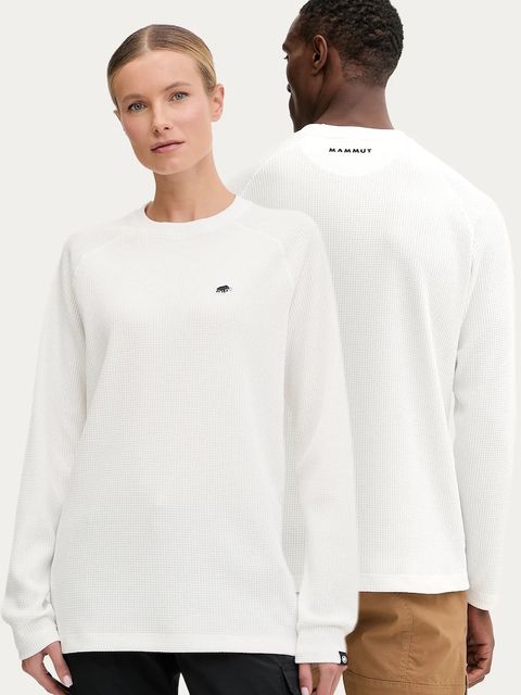 Mammut longsleeve Waffle kolor beżowy gładki 1016.01830 - zdjęcie produktu nr 1