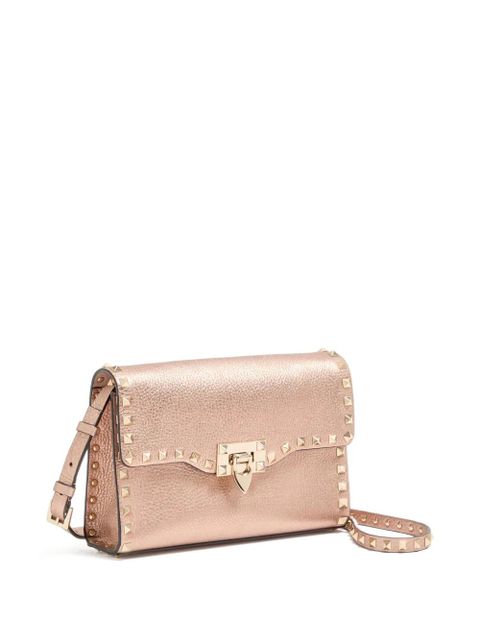 Valentino Garavani Rockstud leather shoulder bag - Pink