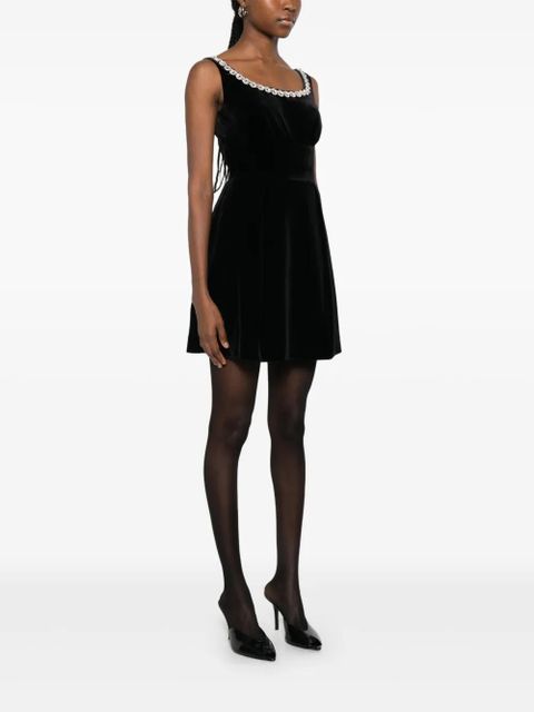 Self-Portrait chain-embellished dress - Black