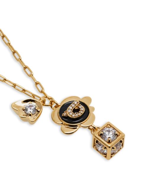 Ferragamo Gancini flower charm necklace - Gold