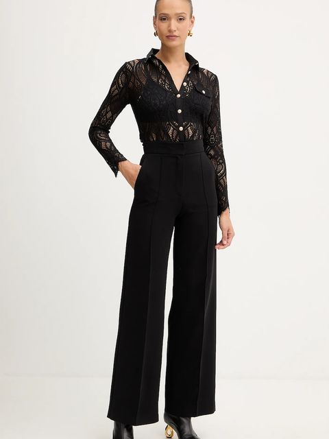 Morgan koszula damska kolor czarny regular z kołnierzykiem klasycznym TLILA - zdjęcie produktu nr 2