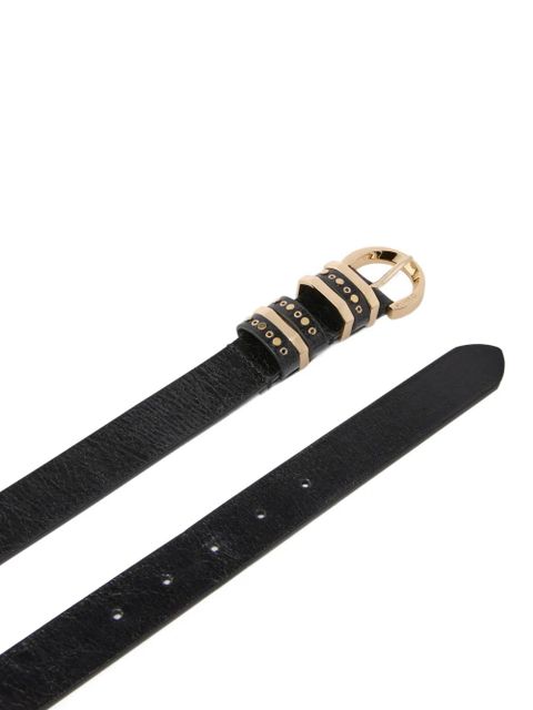 PINKO studded buckle leather belt - Black
