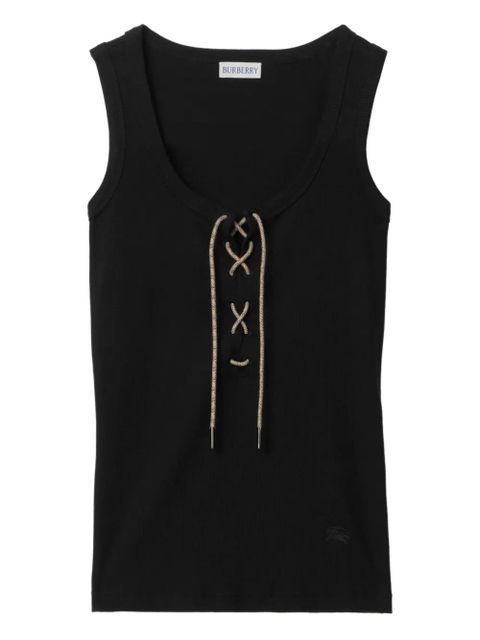 Burberry lace-up tank top - Black - zdjęcie produktu nr 1