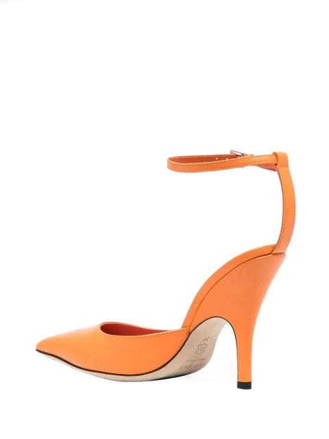 BY FAR ankle strap 70mm pumps - Orange