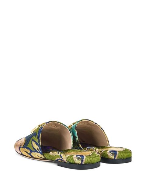 Valentino Garavani VLogo floral mules - Green