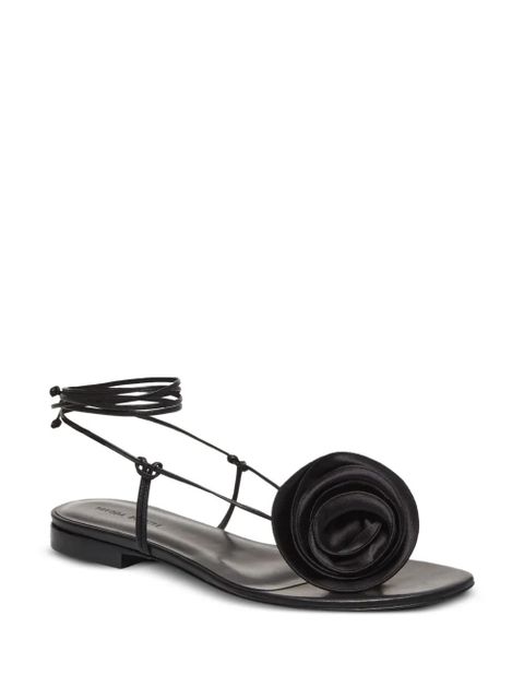 Magda Butrym floral-appliqué sandals - Black - zdjęcie produktu nr 2