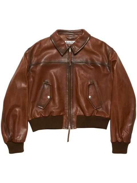 Acne Studios leather jacket - Brown - zdjęcie produktu nr 1