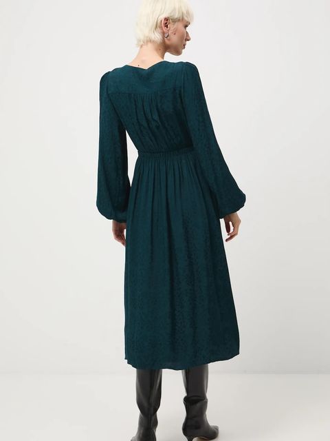 Medicine sukienka kolor zielony midi rozkloszowana