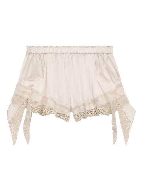ISABEL MARANT Ildana lace-trimmed shorts - Neutrals - zdjęcie produktu nr 1