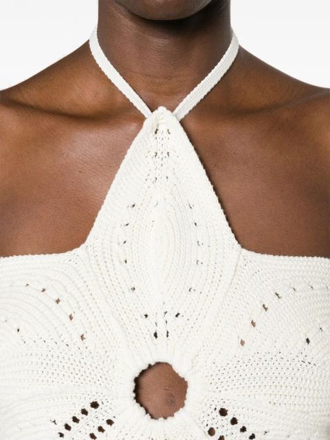 Cult Gaia Floreana panelled knit dress - White