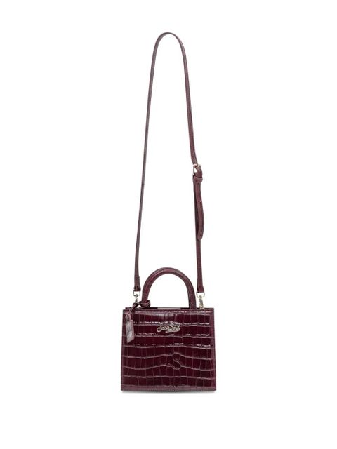 MC2 Saint Barth mini croc-embossed satchel bag - Red - zdjęcie produktu nr 2