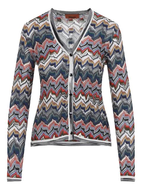 Missoni zigzag-knit cardigan - Blue - zdjęcie produktu nr 1