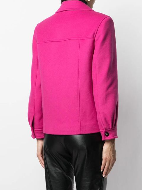 Saint Laurent chest flap pockets buttoned jacket - Pink