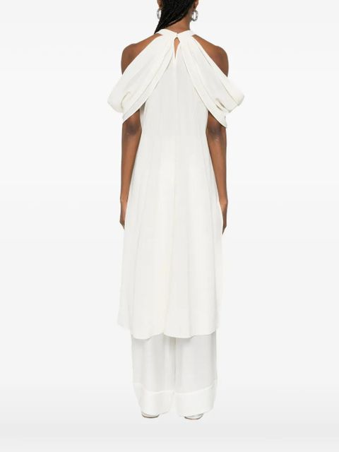 Eleh halterneck draped top - Neutrals