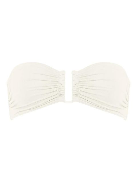 ERES Show ruched bandeau bikini top - White - zdjęcie produktu nr 1