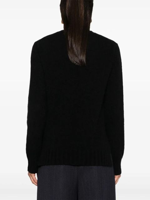 Jil Sander ribbed-trim sweater - Black