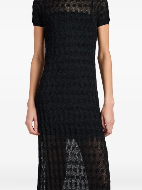 Proenza Schouler Zein textured midi dress - Black
