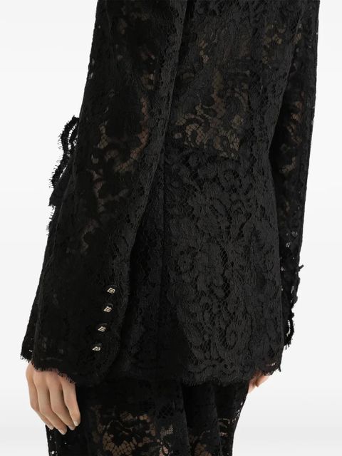 Dolce & Gabbana double-breasted lace blazer - Black