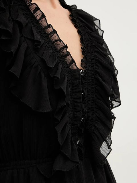 Morgan sukienka kolor czarny mini rozkloszowana RCATHY