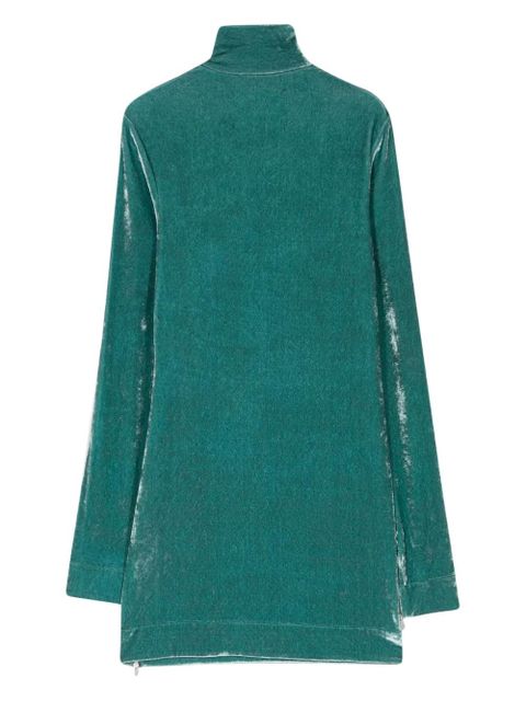 Jil Sander crushed-velvet top - Blue - zdjęcie produktu nr 2