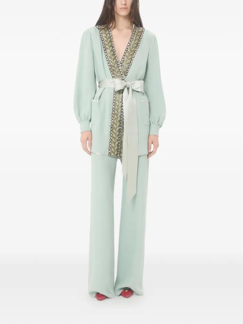 Valentino Garavani embroidered-detail blouse - Green - zdjęcie produktu nr 2