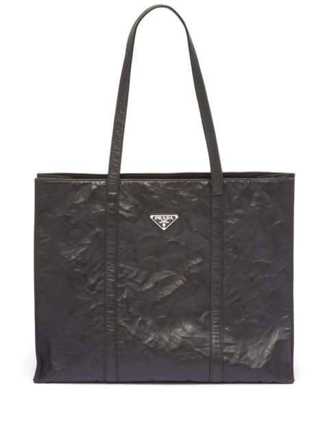 Prada large leather tote bag - Black - zdjęcie produktu nr 1