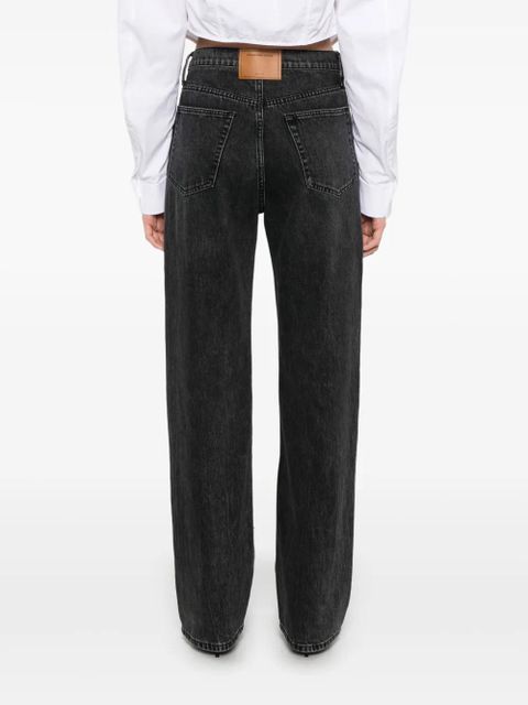 Alexander Wang cut out-logo jeans - Black