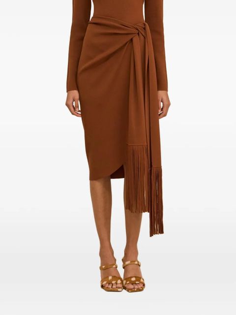 Cult Gaia Lera fringed midi dress - Brown