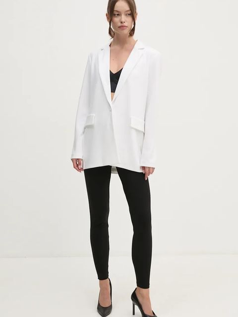 Joseph Ribkoff marynarka kolor beżowy jednorzędowa gładka 231064 - zdjęcie produktu nr 2