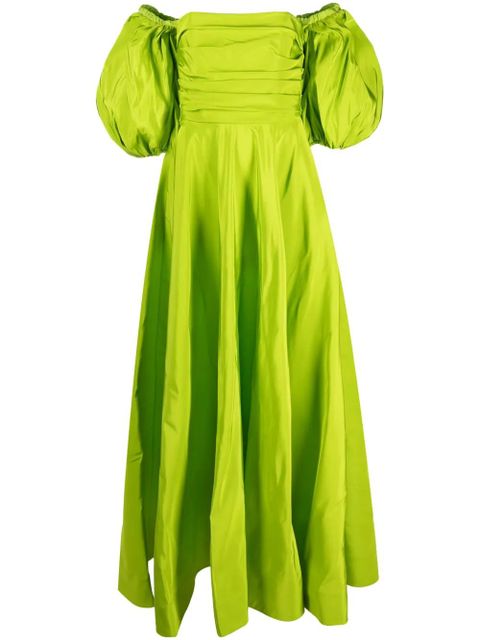 Valentino Garavani off-shoulder floor-lentgh dress - Green - zdjęcie produktu nr 1
