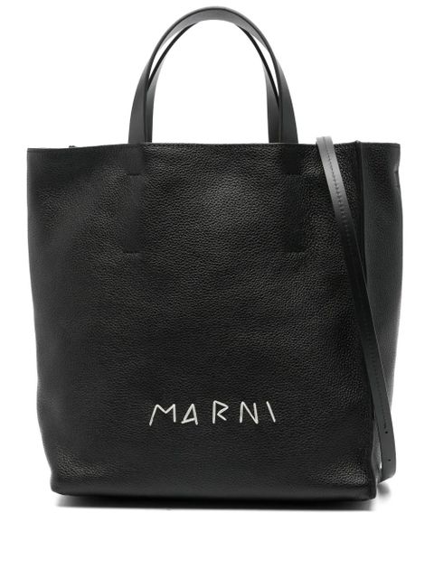 Marni logo-embroidered tote bag - Black - zdjęcie produktu nr 1