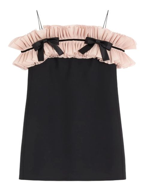 Valentino Garavani Crepe Couture pleated bow mini dress - Black - zdjęcie produktu nr 1