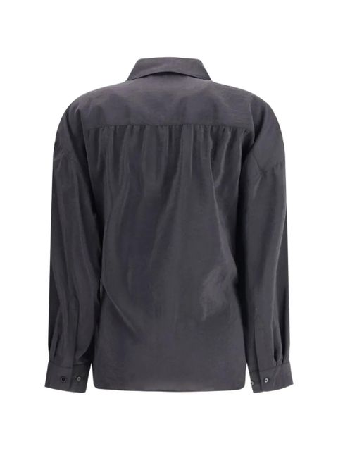 LEMAIRE twisted-detailing long-sleeved shirt - Black - zdjęcie produktu nr 2
