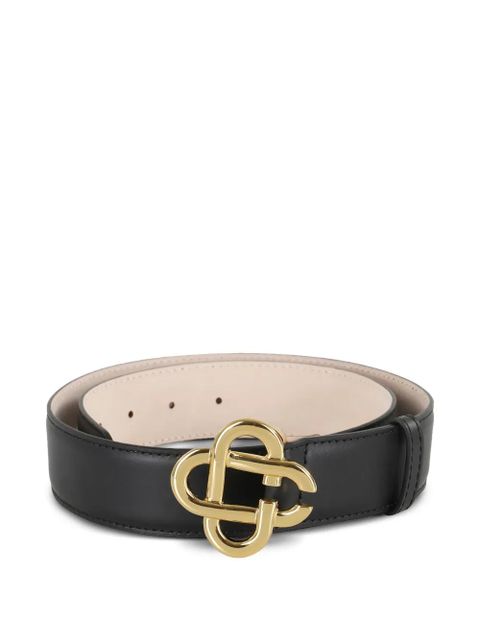 Casablanca logo-buckle leather belt - Black - zdjęcie produktu nr 2