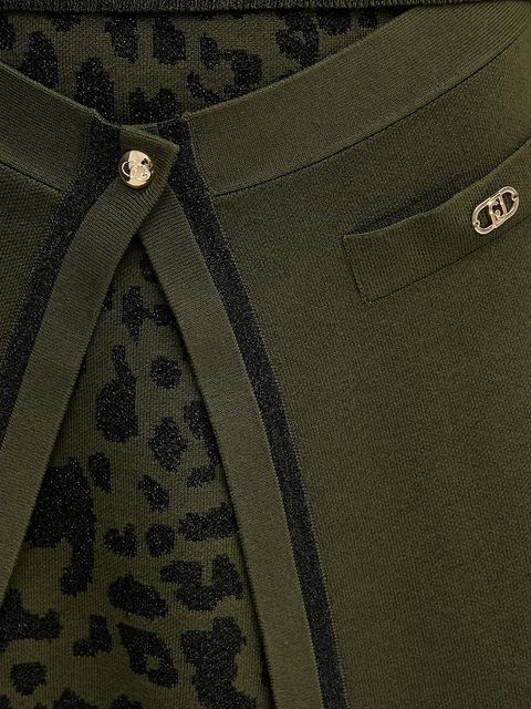 Liu Jo spódnica kolor zielony mini prosta TF5175.MS49I