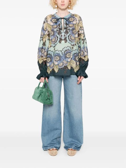 ALEMAIS Madalena floral-print blouse - Blue - zdjęcie produktu nr 2