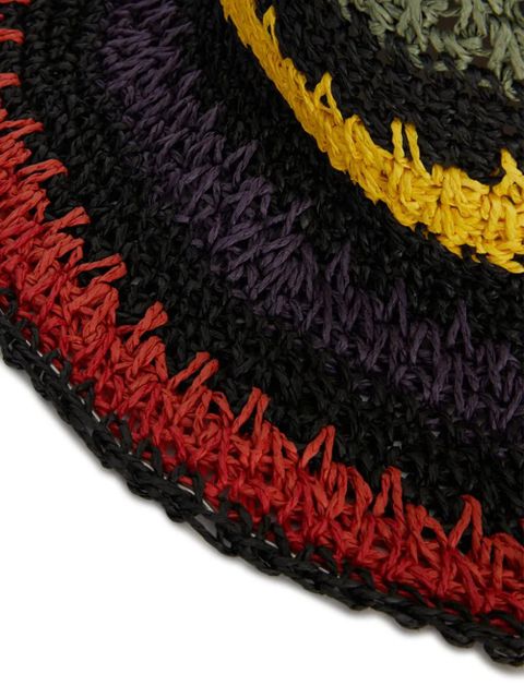 Ruslan Baginskiy straw sun hat - Black