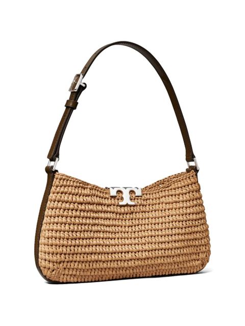 Tory Burch Eleanor raffia slim shoulder bag - Neutrals
