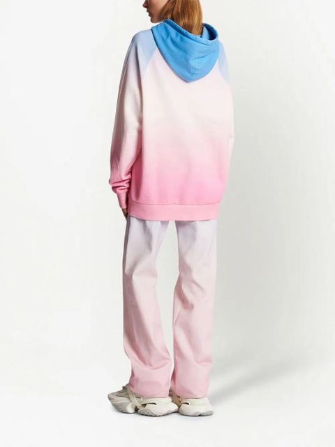 Balmain x Evian gradient-effect oversized hoodie - Pink