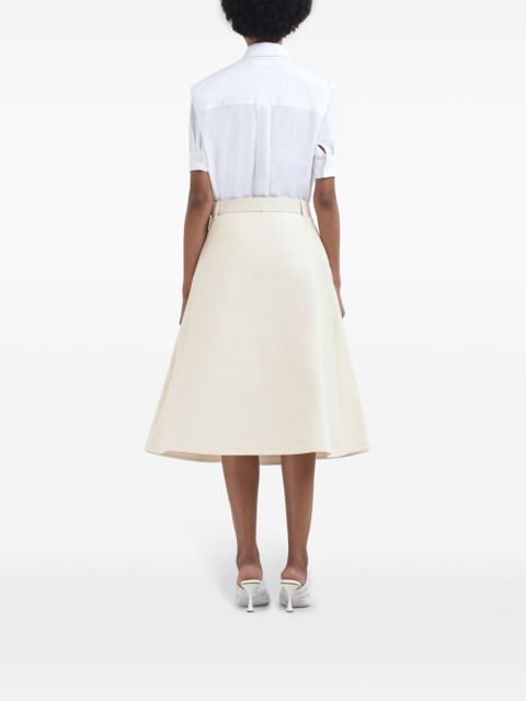 Marni belted midi skirt - White