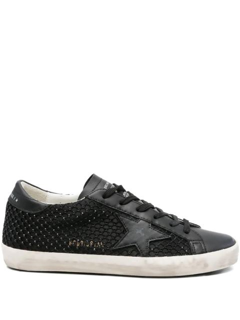 Golden Goose Super-Star beaded leather trainers - Black - zdjęcie produktu nr 1