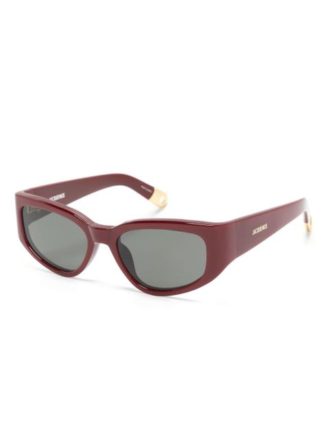 Jacquemus rectangle-frame sunglasses - Red - zdjęcie produktu nr 2