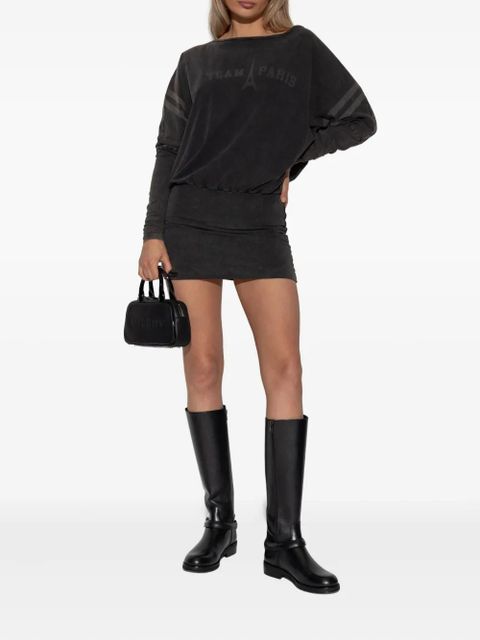 MISBHV Team Paris long-sleeved mini dress - Black