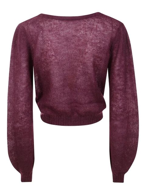 TWINSET twist-front knitted sweater - Red - zdjęcie produktu nr 2