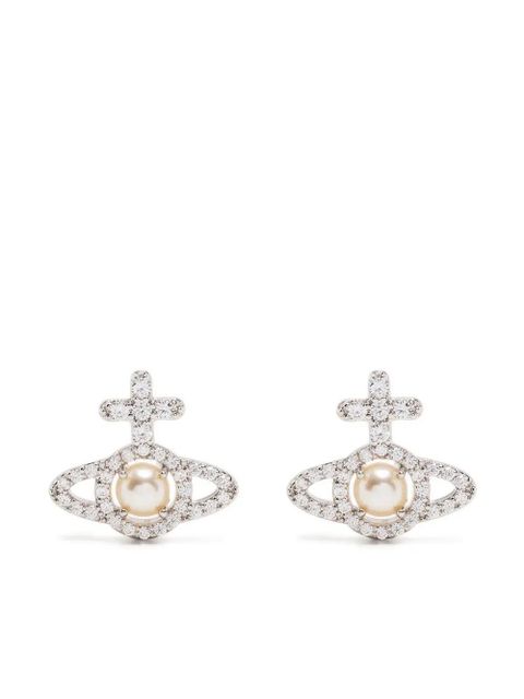 Vivienne Westwood Olympia pearl earrings - Silver - zdjęcie produktu nr 1